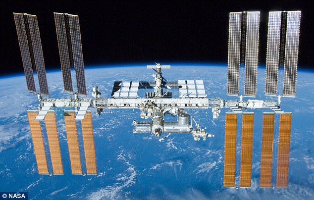 This is not the first time that evidence of aliens has been spotted near the International Space Station (pictured). And some believe Nasa is actively covering up evidence of alien life (stock image)