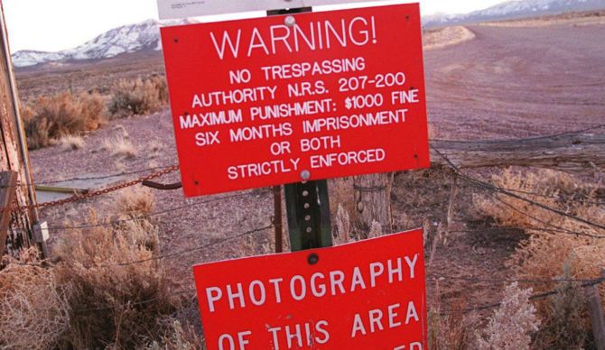 Area 51, another place of UFO sightings like the 'Phoenix Lights' formation Kurt Russell reported.